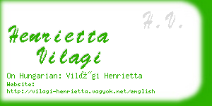 henrietta vilagi business card